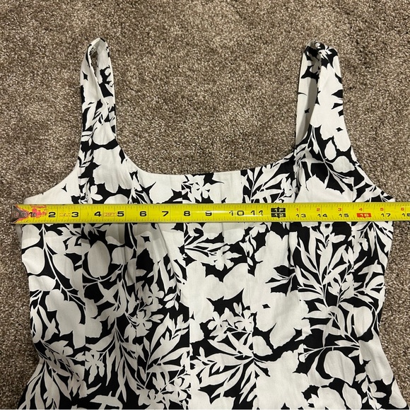 NWT Lauren Ralph Lauren Black and White Floral Dress Size 12 Spring Easter - Picture 10 of 11